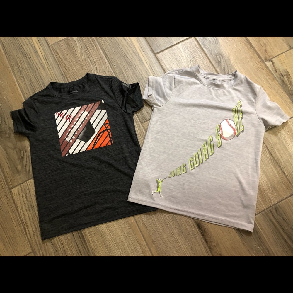 Boy’s Reebok Gray Sports Shirts, XS(6-8)